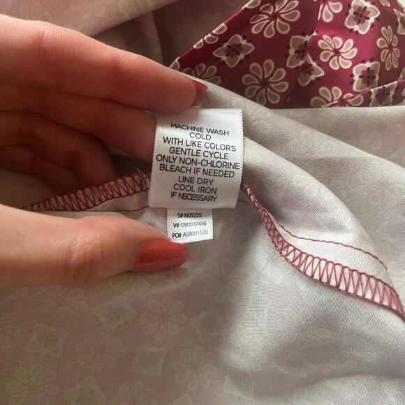 Appleseed's Pink Patterned Long Sleeve Blouse Size 1X - Picture 5 of 10